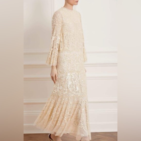 NEEDLE & THREAD Snowdrop Gown in Sequin Tulle - Picture 2 of 11